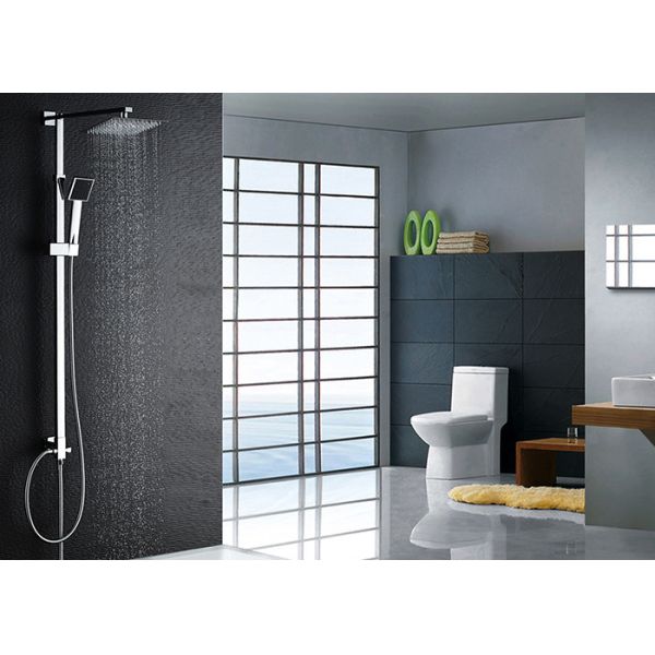 Quality Super Thin Top Head LED Rain Shower Set Wall Mounted System ROVATE 832 wholesale