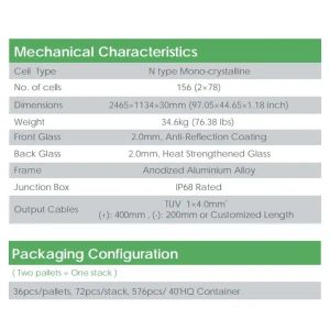 Bifacial Module Solar Panels Jinko Tiger Neo N-Type 78hl4-Bdv 605w 610w 615w