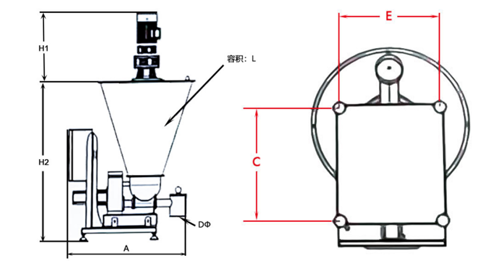 Powder Granule Loss-In-Weight Scale Feeder Stainless Steel Twin-screw Design