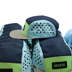 Nylon 5 Panel Camper Hats Breathable Quick Dry Five Panel Running Cap