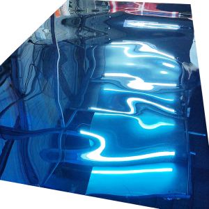 China 316 316L Grade Sapphire Blue 8K Super Mirror Stainless Steel Sheet 1000mmx2000mm on sale