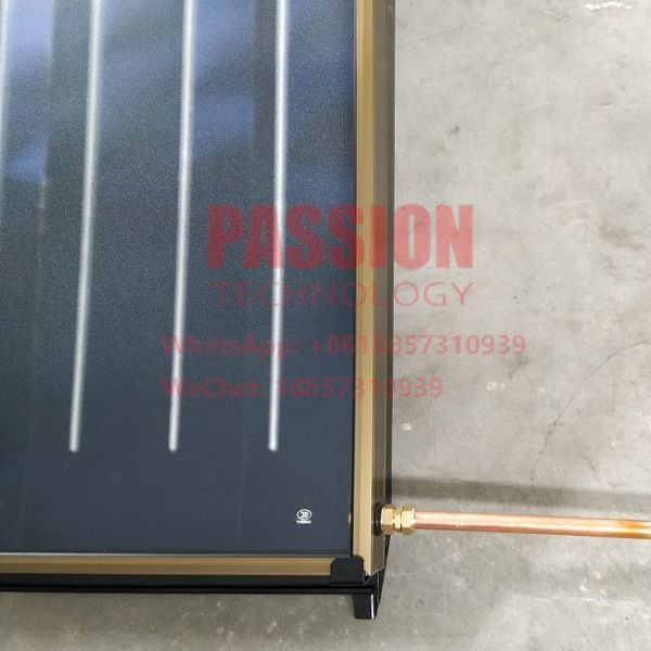 Red Copper Flat Plate Solar Collector 250L Compact Pressure Solar Water Heater