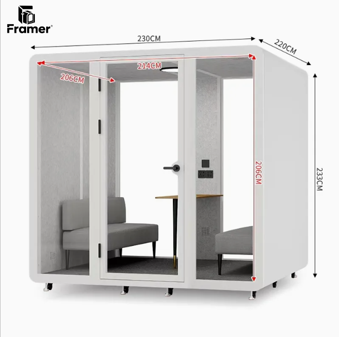 Customizable Soundproof Office Pod Modular Private Work Booth Adjustable