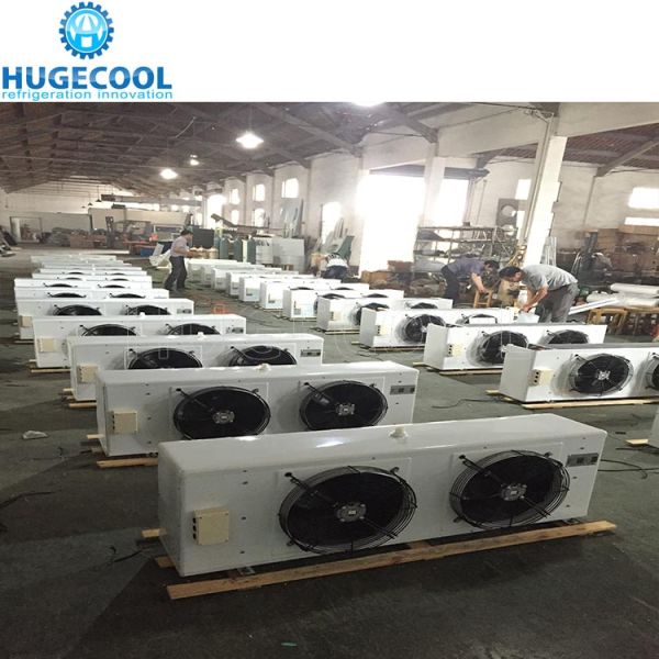 Light double-sided wind blown unit cooler evaporator