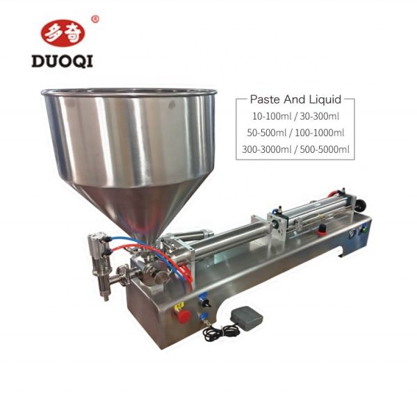 Restaurant Industrial Filling Machine Horizontal Pneumatic Liquid Paste Filling