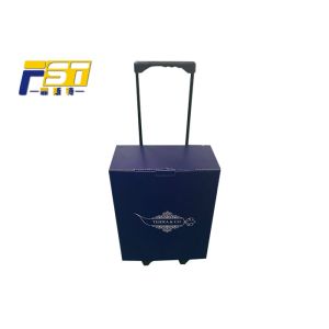 Easy Assembled Cardboard Trolley Box Light High Weight Capacity For Exhibition