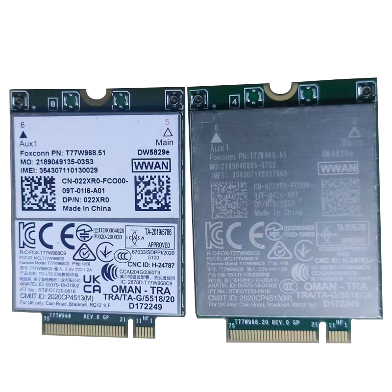 T77W968 DW5821e 4G LTE Module - Plug & Play M.2 WWAN Solution DW5821e (T77W968) Qualcomm X20 LTE Modem M.2 Key B WWAN Card T77W968 DW5821e 4G LTE