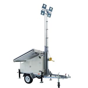 Portable Solar Powered Floodlight Lighting Trailers For Orchard Lighting