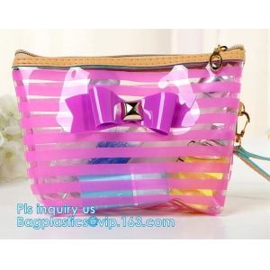 Cheap Holographic Vinyl Film Hologram Bag With Slider Zip, Pvc Holographic Cosmetics Bag, Plastic Zipper Bag/eva zipper bag wi for sale
