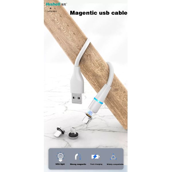 Multiscene Lightning Magnetic Mobile Charging Cable PVC Material