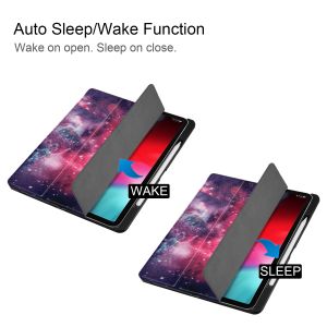 iPad Pro 11 Smart Case with Pencil Holder Leahter iPad Pro 11 2018 Cover