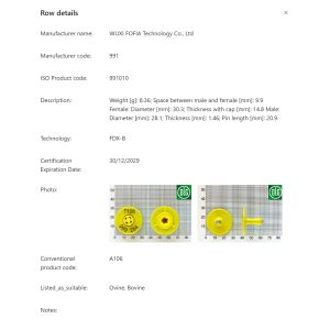 FULL ICAR Unshared ICAR Code Electronic Ear Tags For Animal Identification With