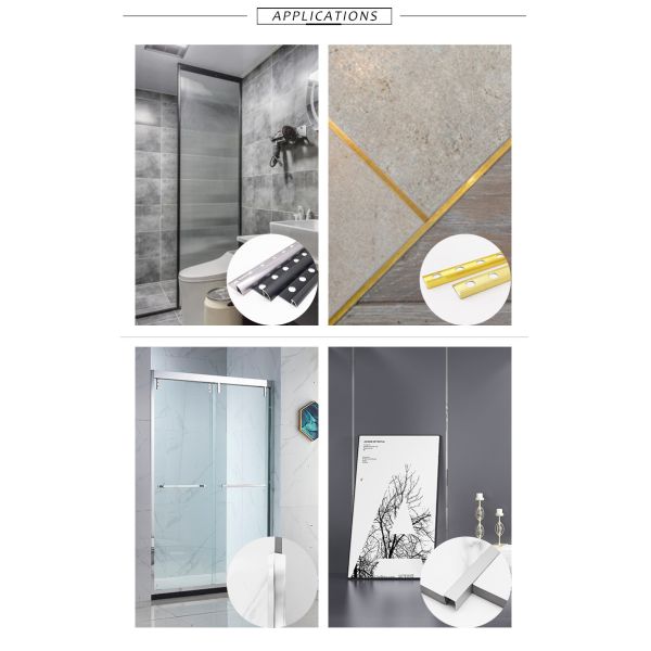 Building Accessories Aluminum Tile Trim 6063 / 6061 Round Shape Extrusion Profile