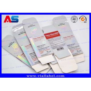 Free Design Test Enanthate Custom Printed Antique 10ml Vial Boxes Silver