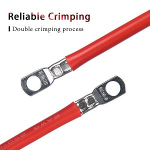 10AWG Battery Terminal Cables 20cm 30cm 40cm Super Soft Silicone With Lug