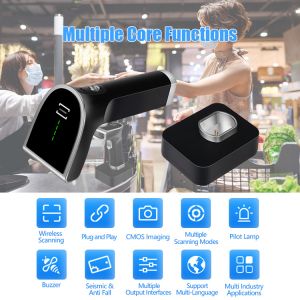 COMS 2D Barcode Scanenr Android Qr Bar Code Reader With Chanrging Cradle