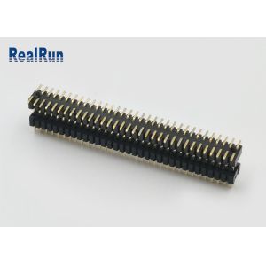 PA6T Gold Flash 1.0mm Pin Header Connector SMT Male 2X33p With Post Dual Layer