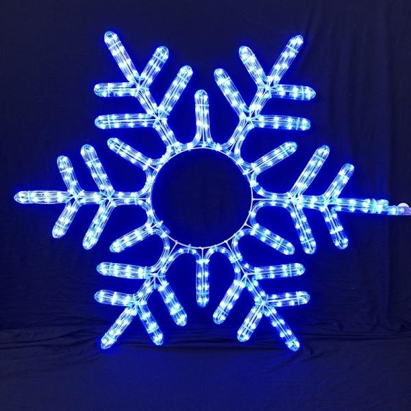 Quality Christmas snowflake pattern LED rope light motif light IP55 various sizes and colors OEM/ODM acceptable steady/flash LED wholesale