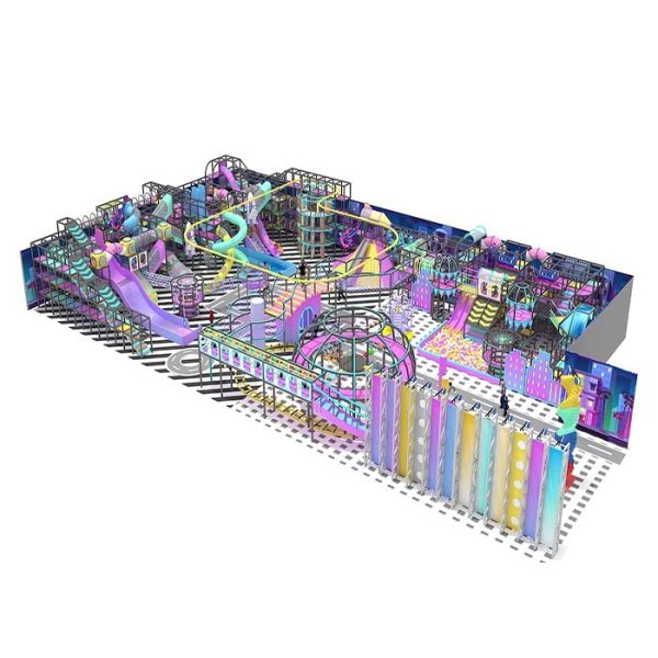 Quality Large Space Indoor Playland Maze Soft Play Equipment With Trampoline wholesale