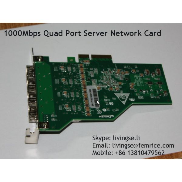 Quality 1000Mbps Ethernet 4 ports fiber optical network card server application Model Type 10004PF wholesale