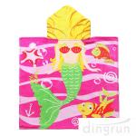 Full Printing Animal Design Hooded Poncho Towels For Beach / Pool