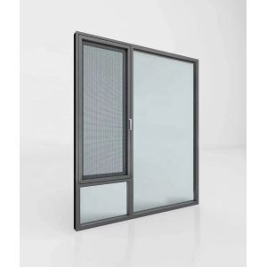 Black Matt Double Glazed Soundproof Windows 2.0mm Aluminum Alloy