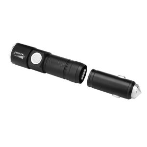 3W 350Lm USB Rechargeable LED Flashlight With Safety Hammer 3 Modes