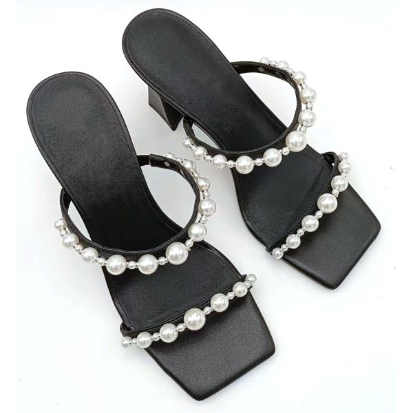 Quality Customized Womens Mule Heels With Durable Rubber Sole wholesale