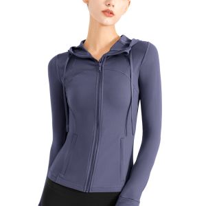 OEM ODM Breathable Hooded Yoga Top Solid Yogalicious Long Sleeve Tops