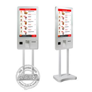 China 32 Inch PCAP Touch Screen Self Payment Kiosk Windows10 Ordering Machine Kiosk With Thermal Printer on sale