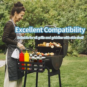BBQ Grill Tools Basket Griddle Caddy for 28" 36" Blackstone Griddles Clamp on