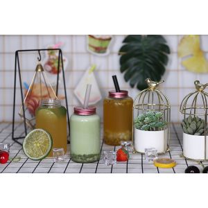 Customizable Handle Square Round Bubble Tea Jugs Ideal Solution For Beverage