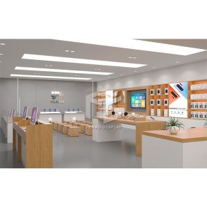 OEM MDF Mobile Phone Display Shelf Cellphone Accessories Retail Store Stand