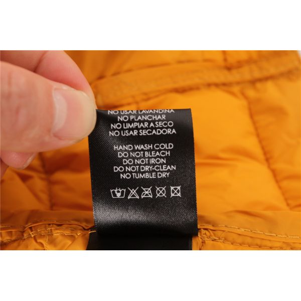 Yellow Ultra Light Packable Down Jacket Antistatic Waterproof