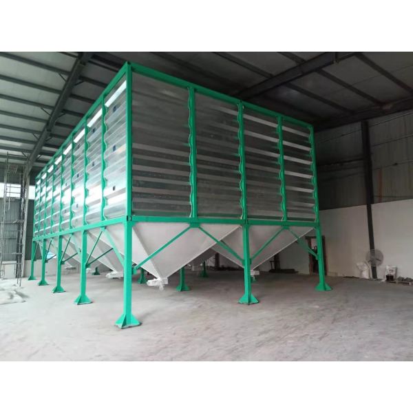 Fully Enclosed Design Knock Down Wet Silo For Paddy Holding Bin With Galvanized Steel Sheet