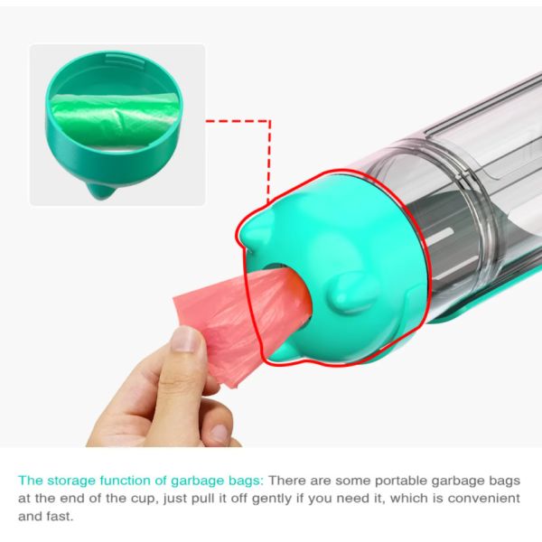 500ML Portable Dog Water Bottle Dispenser Puppy Portable Dog Drinker