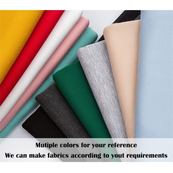 China Supplier Plain Dyed Knit CVC 3ENDS Fleece Fabric Sweatshirt Material Cotton Polyester Fleece Fabric