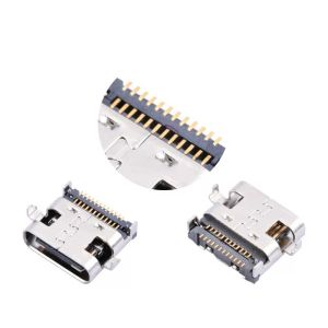 SMT PCB Mount 24 Pin Female Connector , 3.0 Usb Type C Female Connector