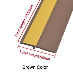 3mm Gaps Brown Door Bottom Seal Strip Water Resistance
