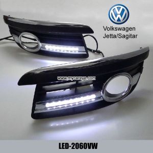 China Volkswagen VW Jetta Sagitar DRL turn signal LED driving Lights upgrade on sale