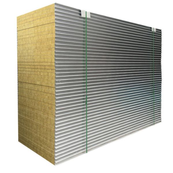 External Wall Rock Wool Sandwich Panel Class A Fire Retardant Rockwool