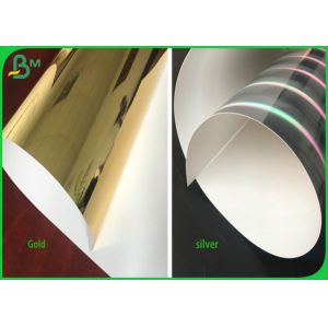 China 157g 250g Metalized Gold And Sliver Cardboard Paper Roll For Gift Package on sale