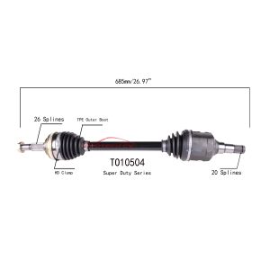 Cheap Toyota Camry 2.2L L4 Right Side Cv Axle Shaft Assembly Cold Forging Grinding for sale