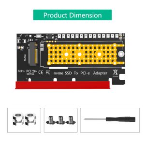 M.2 nvme SSD to PCI-E 4X/8X/16X adapter with 3528 Colorful flash LED