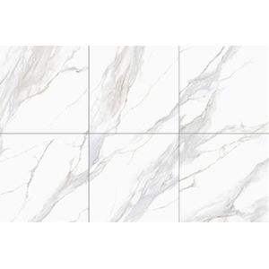 Carrara 1mx1m Firebrick Modern Inside Floor Polished Glazed Porcelain Tile For