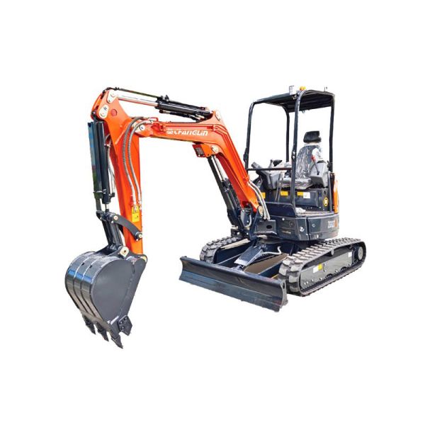 Red Mini Excavator 2600kg Tailless Bucekt 0.09M3 With Cabin Euro 5 Rubber Track