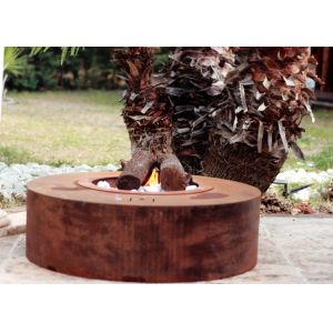 China Eco Friendly Attractive Garden Heating Corten Steel Fire Pit Round Shape  on sale