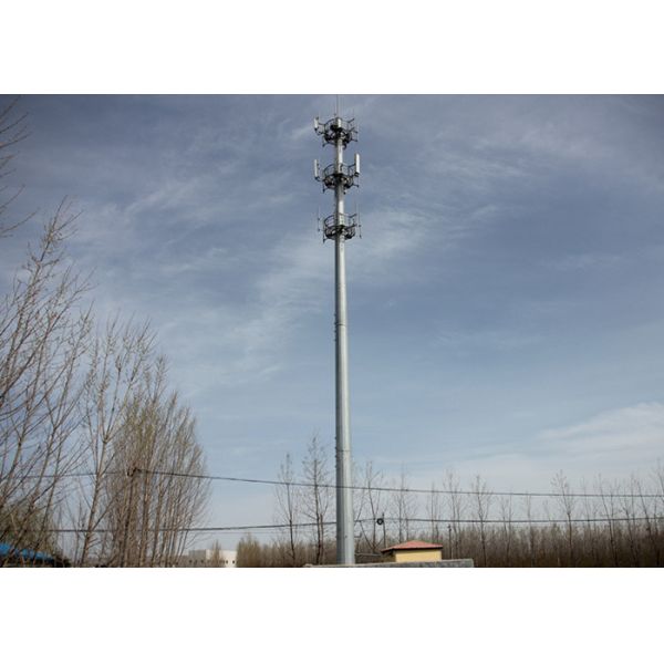 Q235B Carbon Structural Steel Telecom Tower , Overlapping connection Galvanized