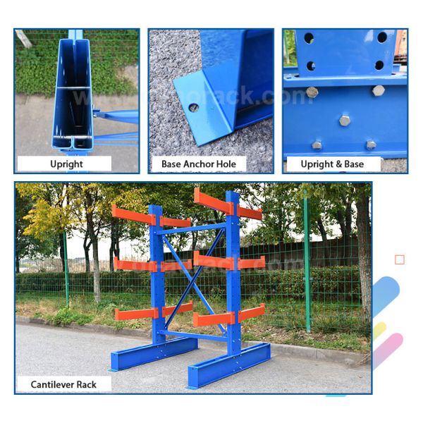 Heavy Duty Storage Cantilever Rack Heavy Gate Roller Cantilever Shelving Racking System Warehouse Cantilever