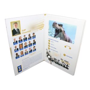 Electronic multimedia LCD Video Brochure , automatic video booklet for business